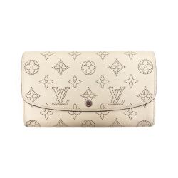 〇〇 LOUIS VUITTON ルイヴィトン ポルト フォイユ イリス マヒナ 長財布 イニシャル入り M60144 ベージュ Cランク