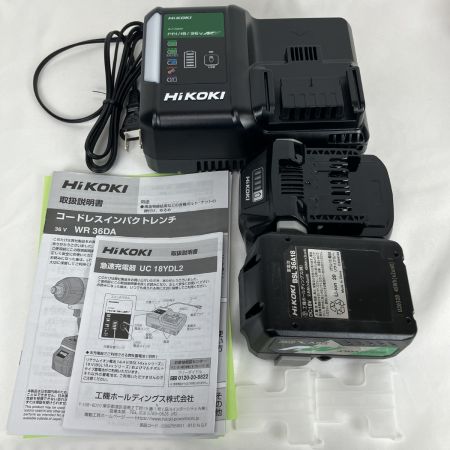 ЗЗ HiKOKI ハイコーキ 36V 19mm インパクトレンチ 充電器 バッテリー×2 ケース付 WR36DA 2XP 未使用品