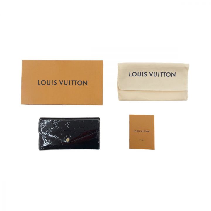 LOUIS VUITTON ルイヴィトン ヴェルニ ポルトフォイユ サラ アマラント 二つ折り 長財布 イニシャル入り  M90152｜中古｜なんでもリサイクルビッグバン