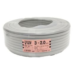 〇〇 TEIKOKU 太陽ケーブルテック  電材 VVFケーブル 3芯 3× 2.0 PbF 100m 未開封品 Nランク