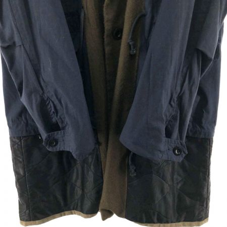  sacai メンズ ジャケット SOLID SHRIVEL COAT リバーシブルコート サイズ2 20-02385M ネイビー×カーキ