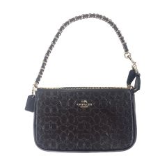  COACH コーチ シグネチャー アクセサリー ポーチ ミニバッグ Ｆ11940 エンジ Bランク