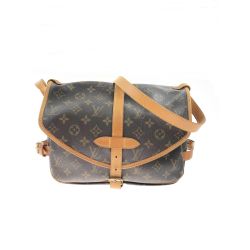 〇〇 LOUIS VUITTON ルイヴィトン モノグラム ソミュール30 ショルダーバッグ M42256 ブラウン Bランク