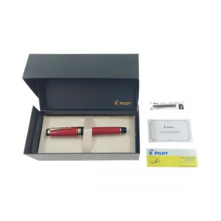  PILOT 万年筆 カスタム URUSHI 朱 M 中字 FKV-88SR-R-M レッド 現状渡し