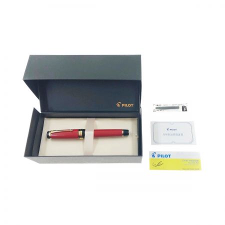  PILOT 万年筆 カスタム URUSHI 朱 M 中字 FKV-88SR-R-M レッド 現状渡し