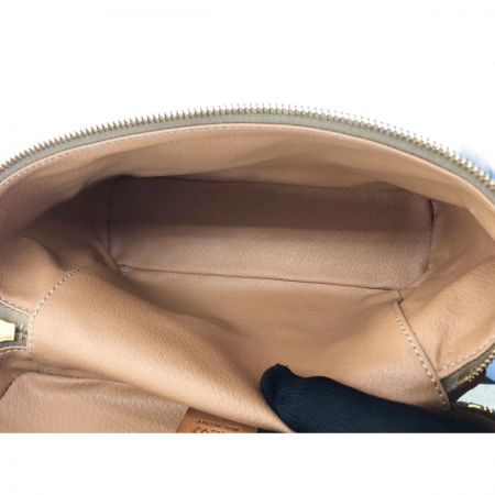  CELINE セリーヌ マカダム柄 バニティバッグ メイク コスメ 小物入れ ハンドバッグ ブラウン