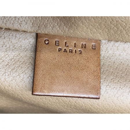  CELINE セリーヌ マカダム柄 バニティバッグ メイク コスメ 小物入れ ハンドバッグ ブラウン