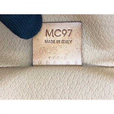  CELINE セリーヌ マカダム柄 バニティバッグ メイク コスメ 小物入れ ハンドバッグ ブラウン