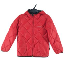 〇〇 mont･bell モンベル キッズ ジャケット ダウンジャケット サイズ130cm ブラック×レッド Bランク