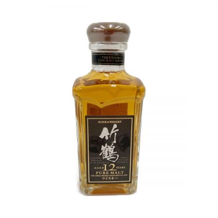 【北海道内限定発送】 TAKETSURU 竹鶴/ニッカウイスキー 180ml 12年 40度 角瓶 ピュアモルト ウイスキー 未開栓