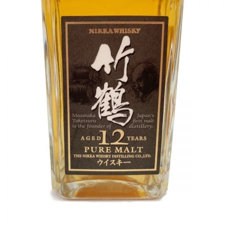 北海道内限定発送】 TAKETSURU 竹鶴/ニッカウイスキー 180ml 12年 40度 角瓶 ピュアモルト ウイスキー 未開栓 ｜中古｜なんでもリサイクルビッグバン