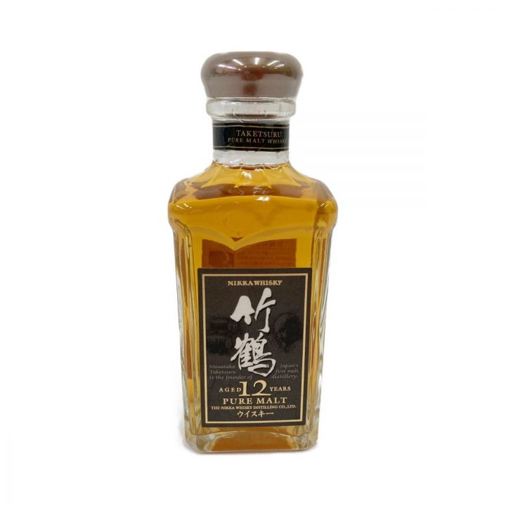 北海道内限定発送】 TAKETSURU 竹鶴/ニッカウイスキー 180ml 12年 40度 角瓶 ピュアモルト ウイスキー  未開栓｜中古｜なんでもリサイクルビッグバン