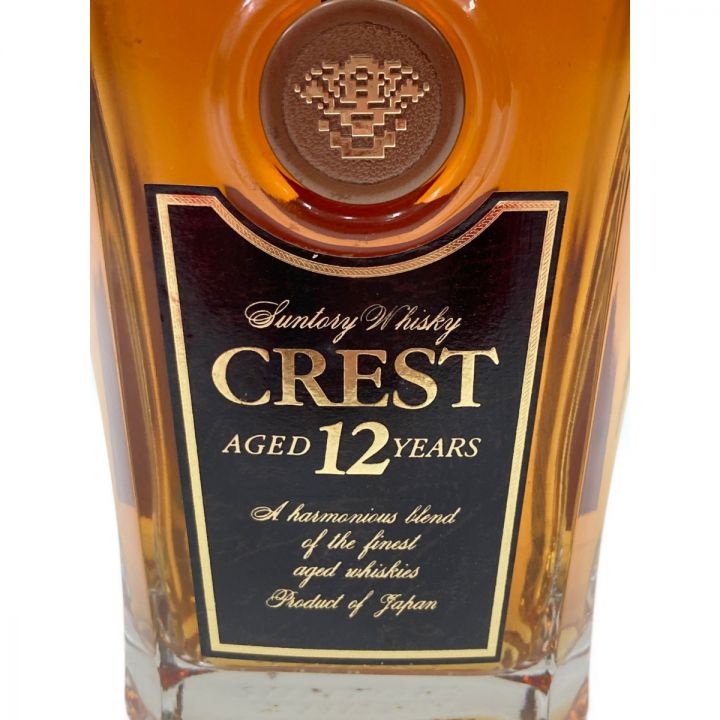 北海道内限定発送】 CREST サントリークレスト CREST 700ml 12年 43度 ウイスキー 古酒 未開栓｜中古｜なんでもリサイクルビッグバン