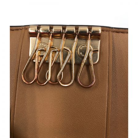  COACH コーチ ハート フローラル プリント 花柄 5連 キーケース C3303 ホワイト