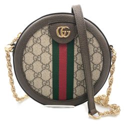 〇〇 GUCCI グッチ オフィディア GG ミニ ラウンド チェーン ショルダー バッグ 550618 Bランク