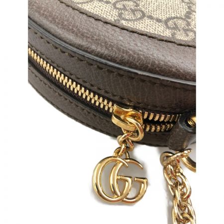  GUCCI グッチ オフィディア GG ミニ ラウンド チェーン ショルダー バッグ 550618