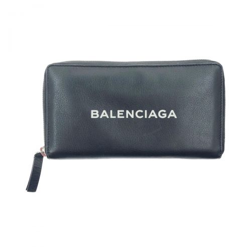 中古】 BALENCIAGA バレンシアガ ラウンドファスナー 長財布 490625