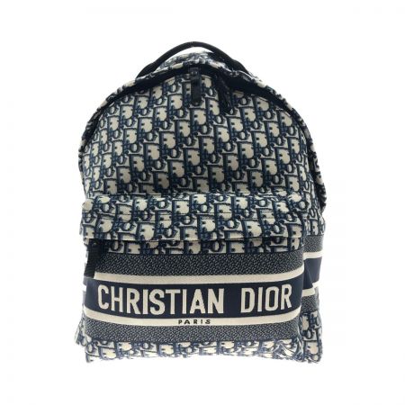  Christian Dior クリスチャンディオール ディオール オブリーク ジャカード バックパック リュック M6104STZQ ブラック x ホワイト