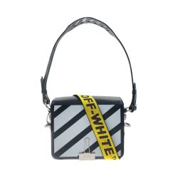 〇〇 Off-White オフホワイト DIAG バインダー クリップ ショルダーバッグ ハンドバッグ ブラック x ホワイト Bランク
