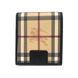 〇〇 BURBERRY LONDON バーバリーロンドン 財布 札入れ ベージュ×ブラック Bランク
