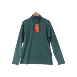 〇〇 Foxfire フォックスファイヤー メンズ TSエネルジアウールハーフジップ サイズL グリーン Sランク