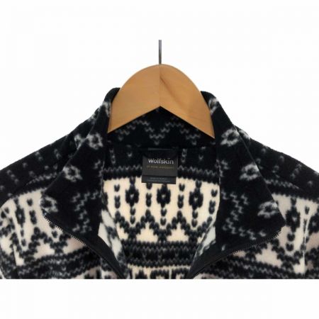  Jack Wolfskin ジャックウルフスキン メンズ フリースジャケット サイズL ブラック×ホワイト
