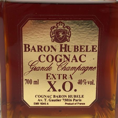  BARON HUBELE バロンユベール ブランデー コニャック EXTRA XO 700ml 未開栓