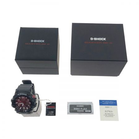  CASIO カシオ マッドマスター 電波ソーラー 腕時計 GWG-100 ブラック x レッド