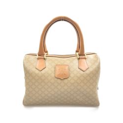 〇〇 CELINE セリーヌ マカダム ハンドバッグ ミニボストンバッグ M15/2 ベージュ Bランク