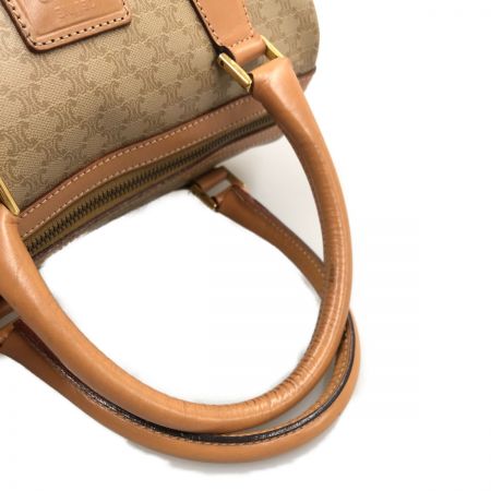  CELINE セリーヌ マカダム ハンドバッグ ミニボストンバッグ M15/2 ベージュ