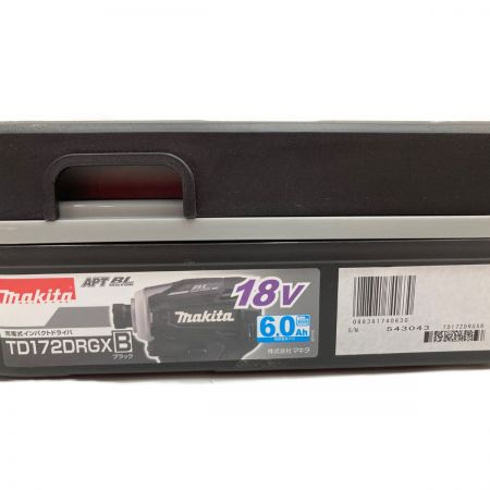  MAKITA マキタ 充電式インパクトドライバ 18v 6.0Ah TD172DRGX ブラック 未使用品