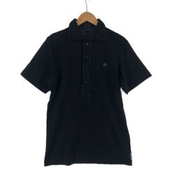 〇〇 BURBERRY BLUE LABEL バーバリーブルーレーベル メンズ シャツ ポロシャツ サイズM ブラック Bランク