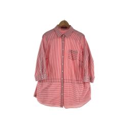 〇〇 MACKINTOSH LONDON レディース シャツ サイズ44 ピンク×ホワイト Bランク