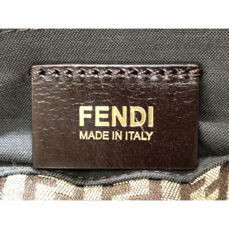  FENDI フェンディ ズッキーノ マンマバケット ショルダーバッグ 8BR001 ブラウン