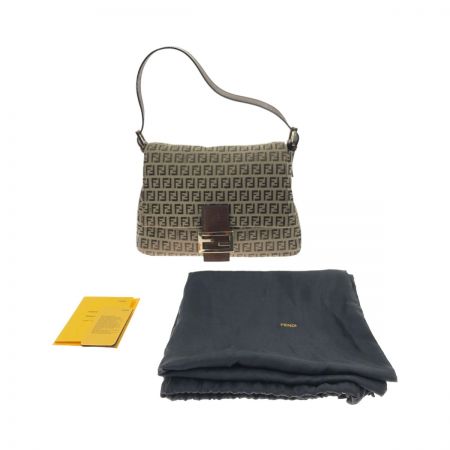  FENDI フェンディ ズッキーノ マンマバケット ショルダーバッグ 8BR001 ブラウン