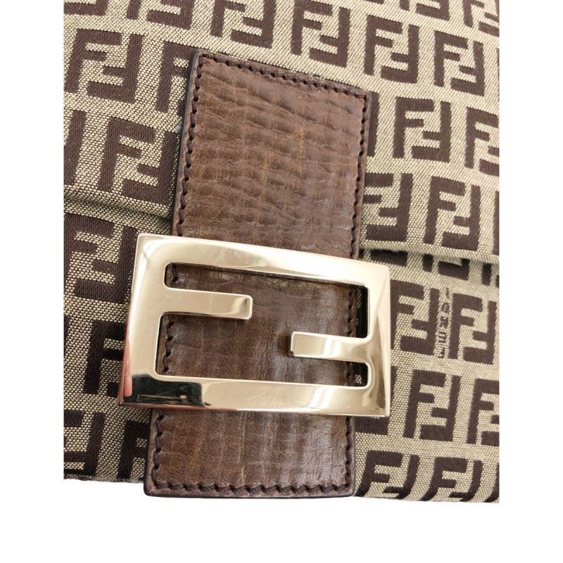 中古】 FENDI フェンディ ズッキーノ マンマバケット ショルダーバッグ