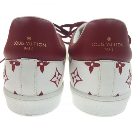  LOUIS VUITTON ルイヴィトン ルクセンブルグ モノグラム スニーカー 1A5ZRU ホワイトXレッド