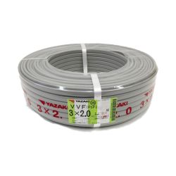 〇〇 YAZAKI 電材 VVFケーブル 3芯 3× 2.0 PbF 100m 未開封品 Sランク