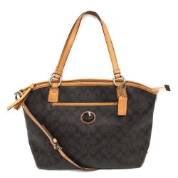 〇〇 COACH コーチ 2WAY トートバッグ  F19817 ブラウン Bランク