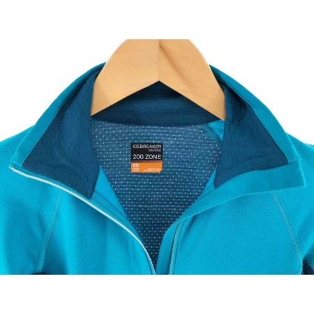  icebreker レディース スウェット ハーフジップスウェット サイズXS スカイブルー