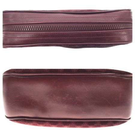  CELINE セリーヌ マカダム ショルダーバッグ レッド