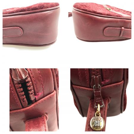  CELINE セリーヌ マカダム ショルダーバッグ レッド