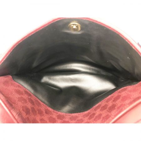  CELINE セリーヌ マカダム ショルダーバッグ レッド