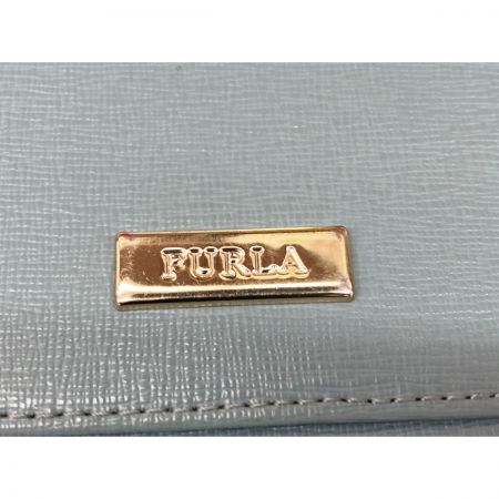  FURLA フルラ 三つ折り 財布 サックスブルー