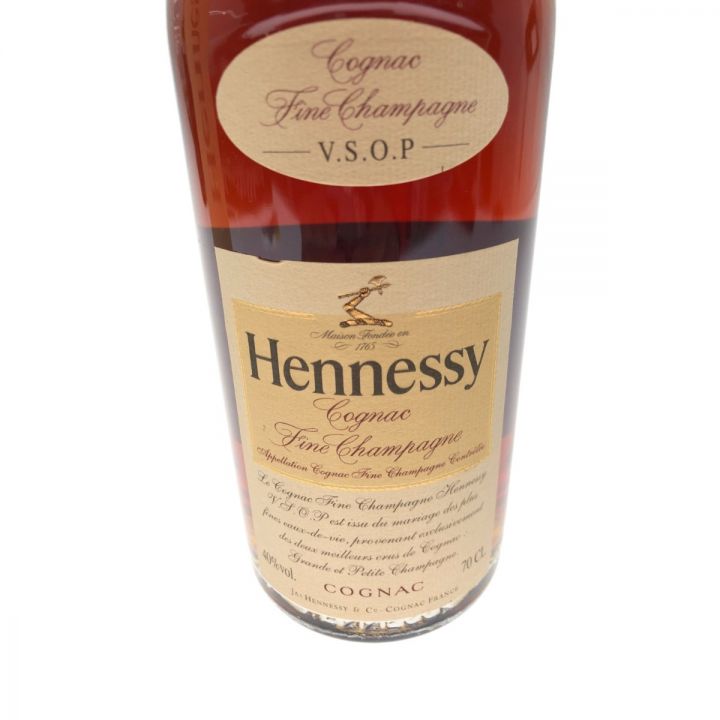 Hennessy ヘネシー V.S.O.P フィーヌ シャンパーニュ ブランデー 700ml 40度 未開栓｜中古｜なんでもリサイクルビッグバン