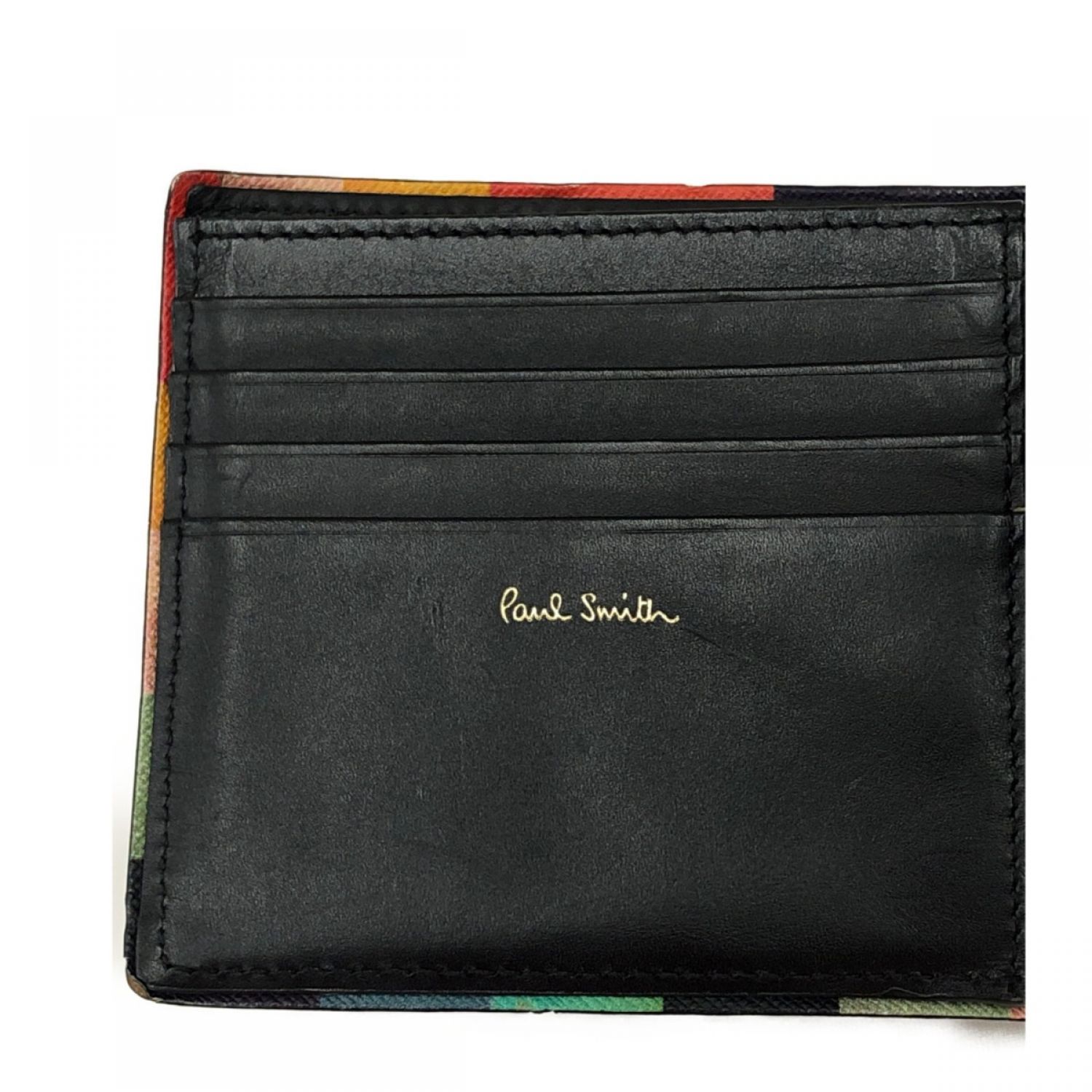 中古】 Paul Smith ポールスミス 財布 2つ折り財布 ブラック Cランク