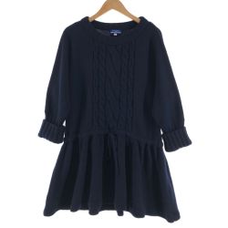 〇〇 BURBERRY BLUE LABEL バーバリーブルーレーベル レディース ニット チュニック サイズ38 ネイビー Bランク