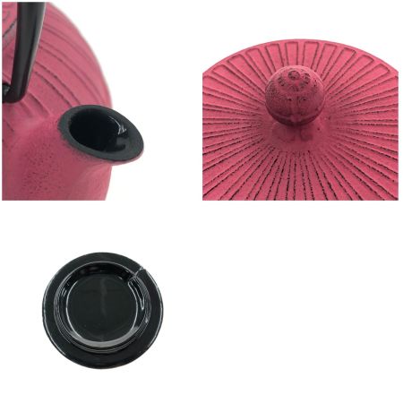  アンシャンテジャポン カラーポット ポット敷 2点セット 南部鉄器 鉄瓶 急須 ピンク