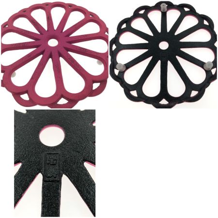  アンシャンテジャポン カラーポット ポット敷 2点セット 南部鉄器 鉄瓶 急須 ピンク