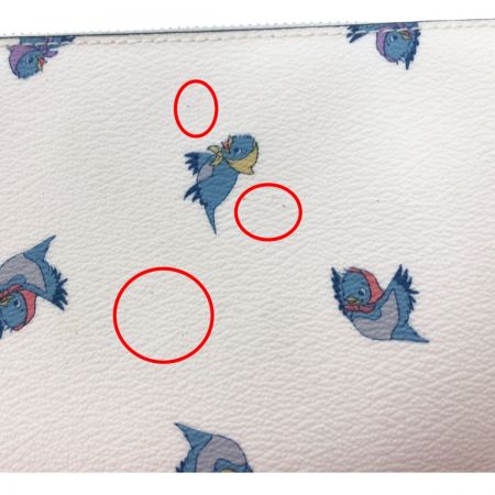 COACH コーチ ディズニー 幸せの青い鳥 ポーチ C3359 アイボリー